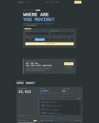 Moving Service Digital Presence Pricing Website Template