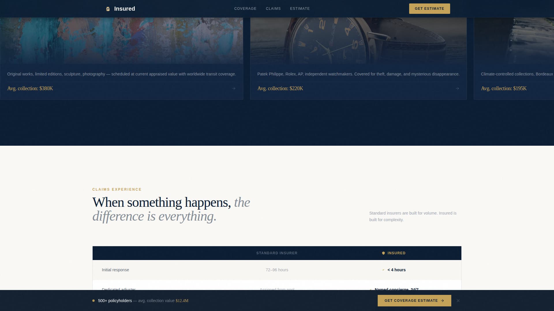 High Net Worth Individual Insurance Privacy Policy Website Template