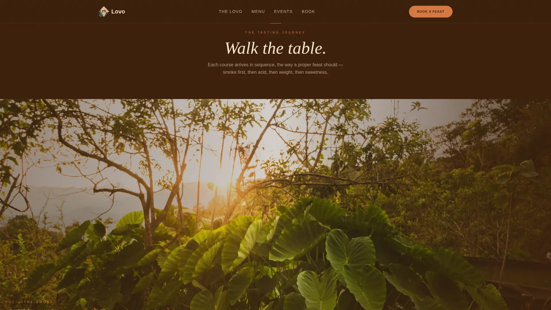 Fijian Cuisine Booking Website Template
