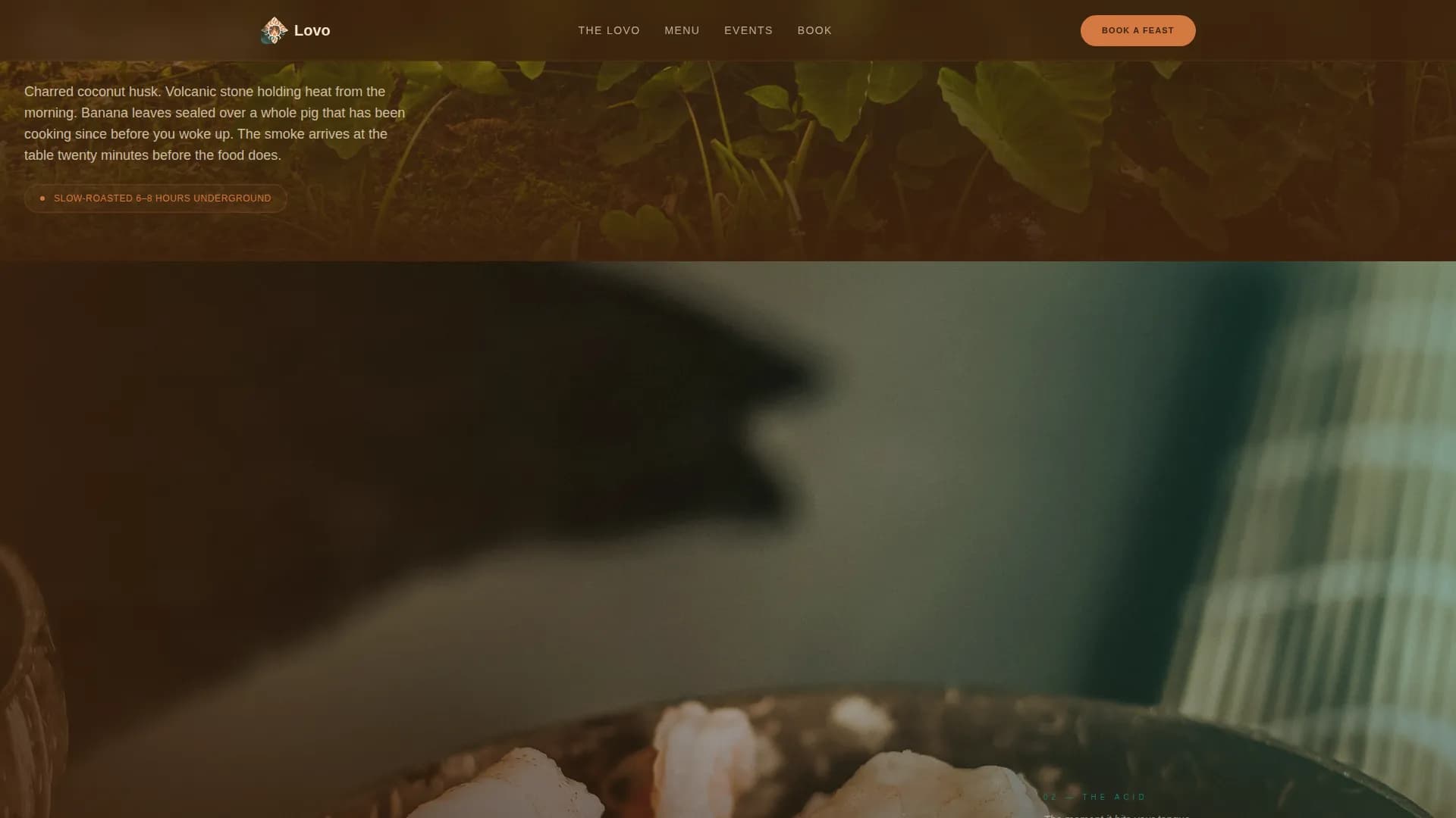 Fijian Cuisine Booking Website Template