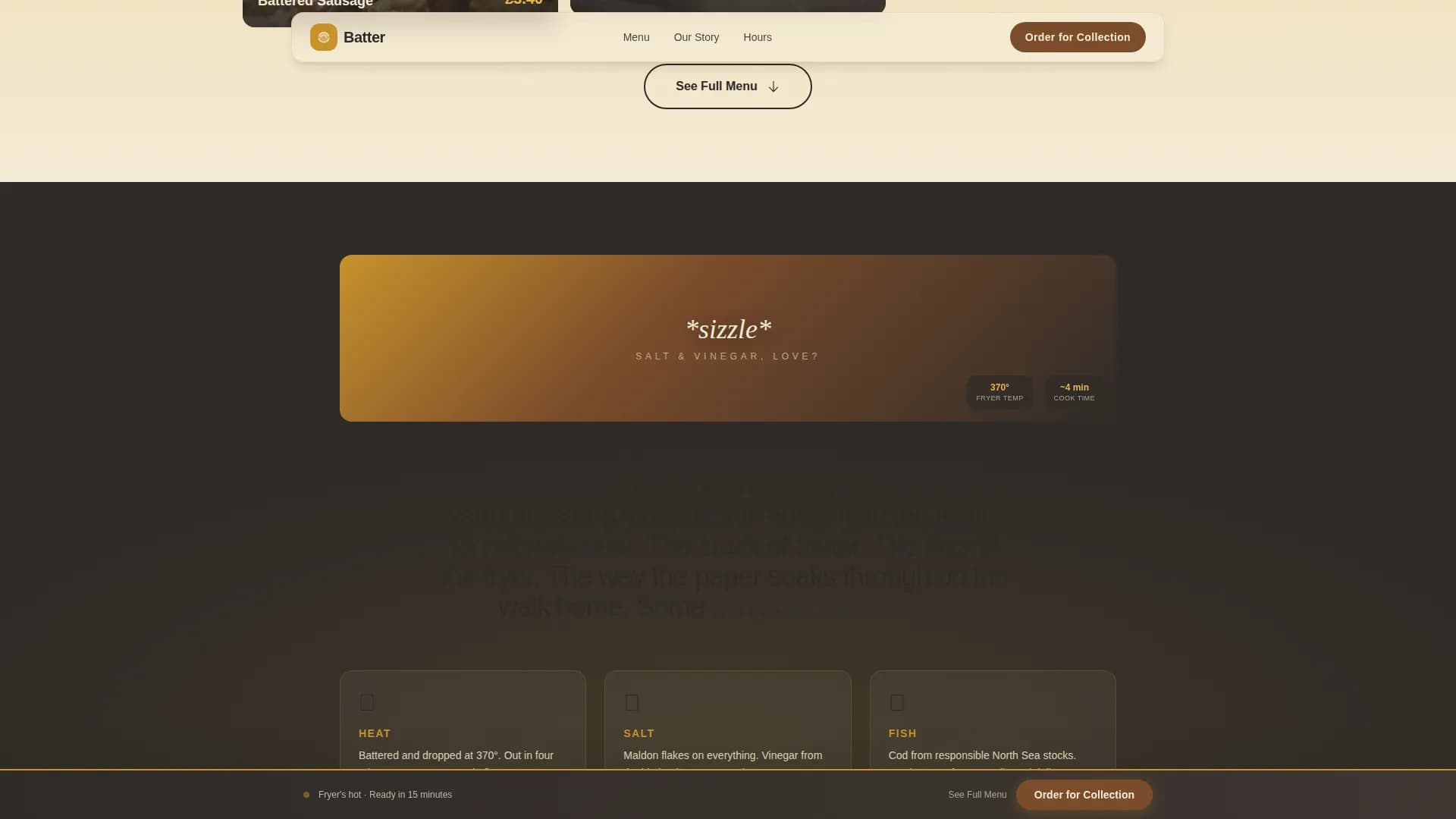 Regional & Specialty Restaurant Specialist Professional Website Template