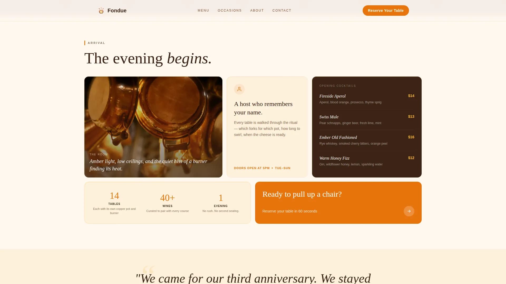 Regional & Specialty Restaurant Booking Website Template