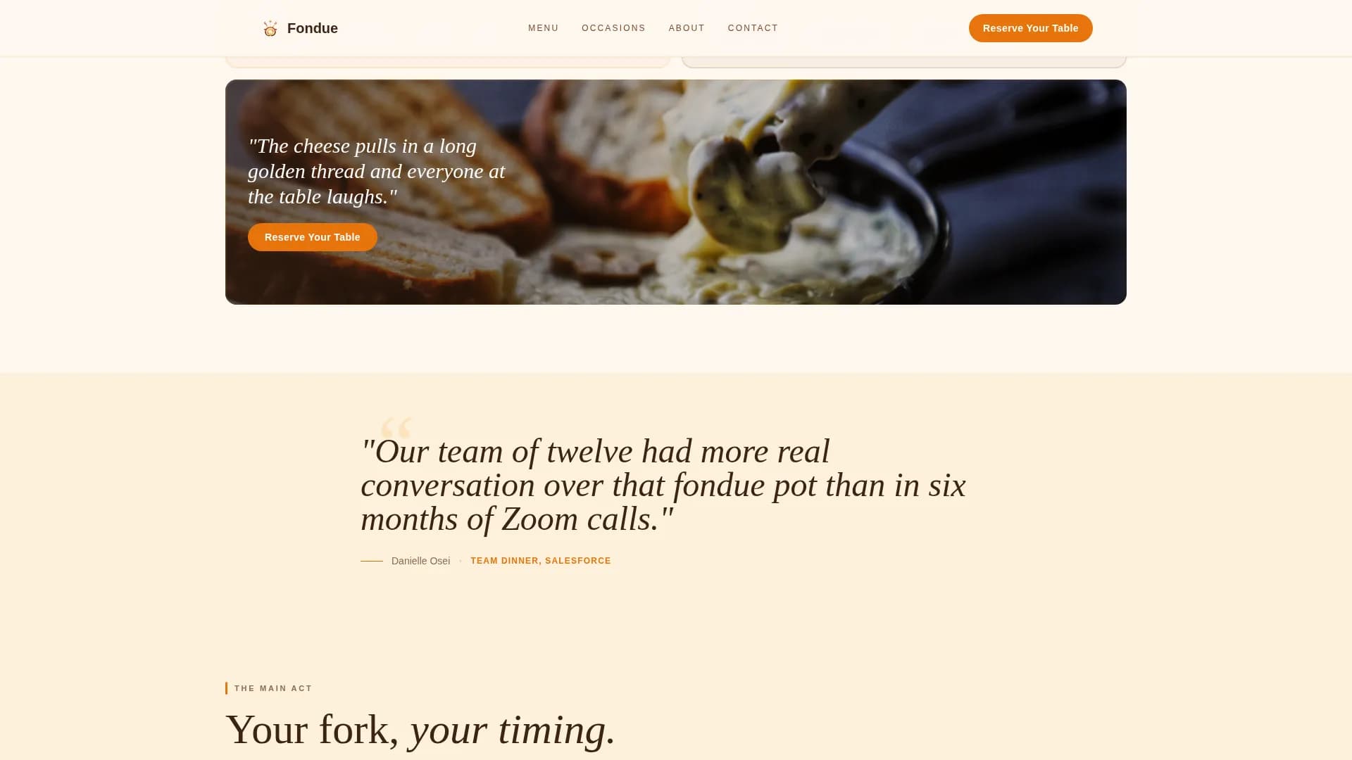 Regional & Specialty Restaurant Booking Website Template