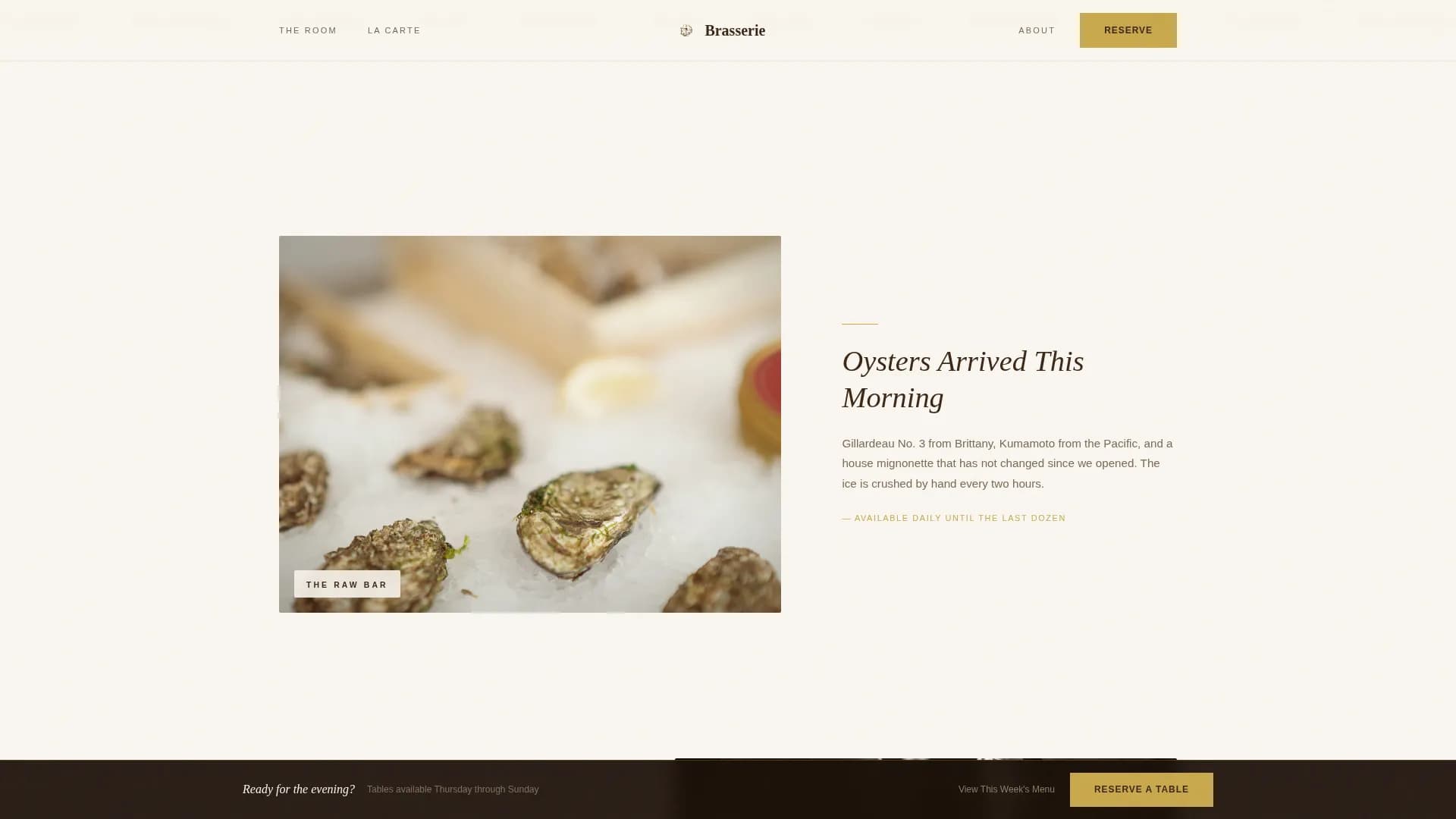European Specialty Dining Booking Website Template