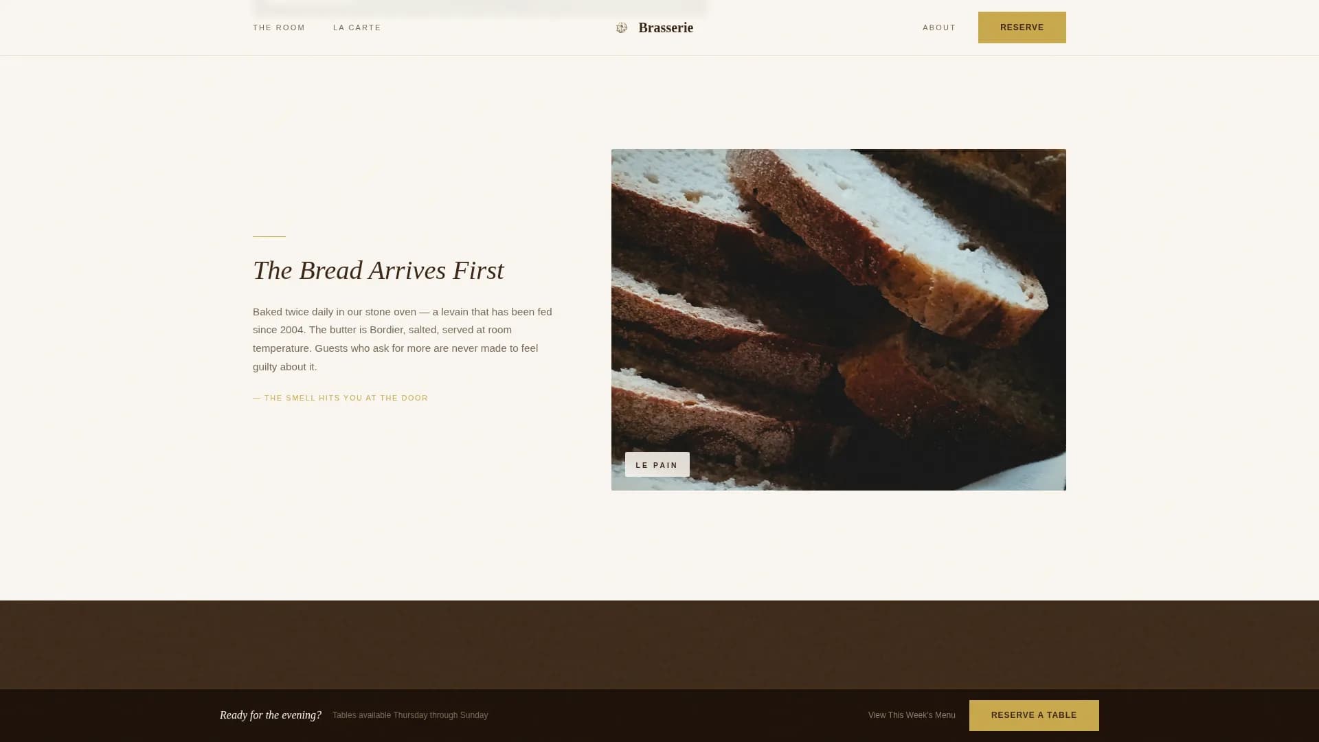 European Specialty Dining Booking Website Template