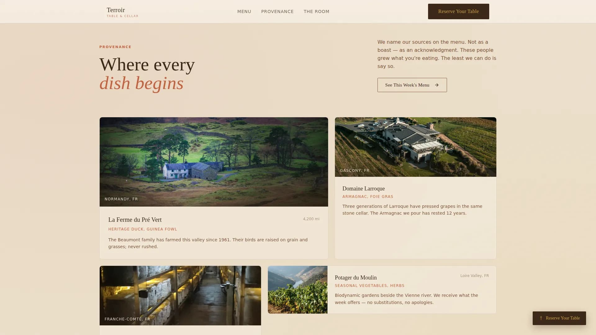 French Dining Professional Website Template