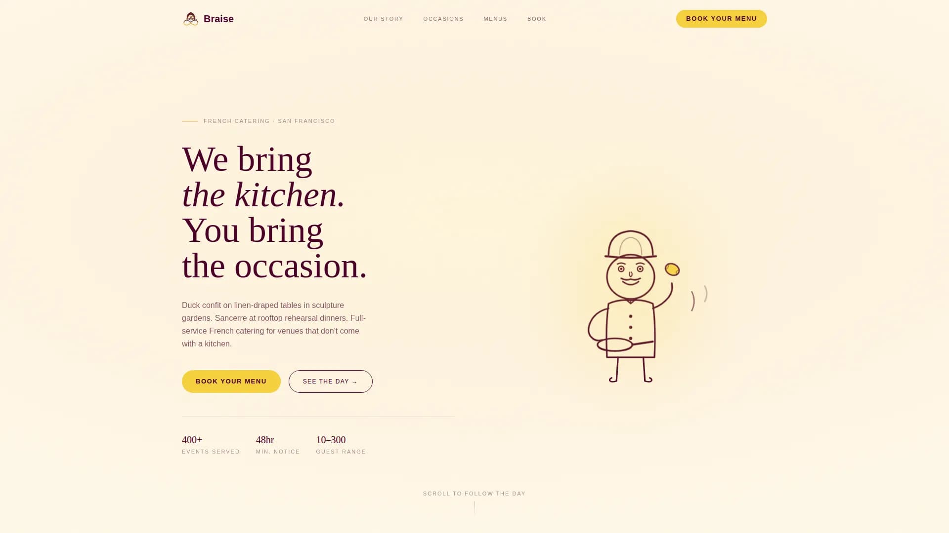 French Dining Booking Website Template