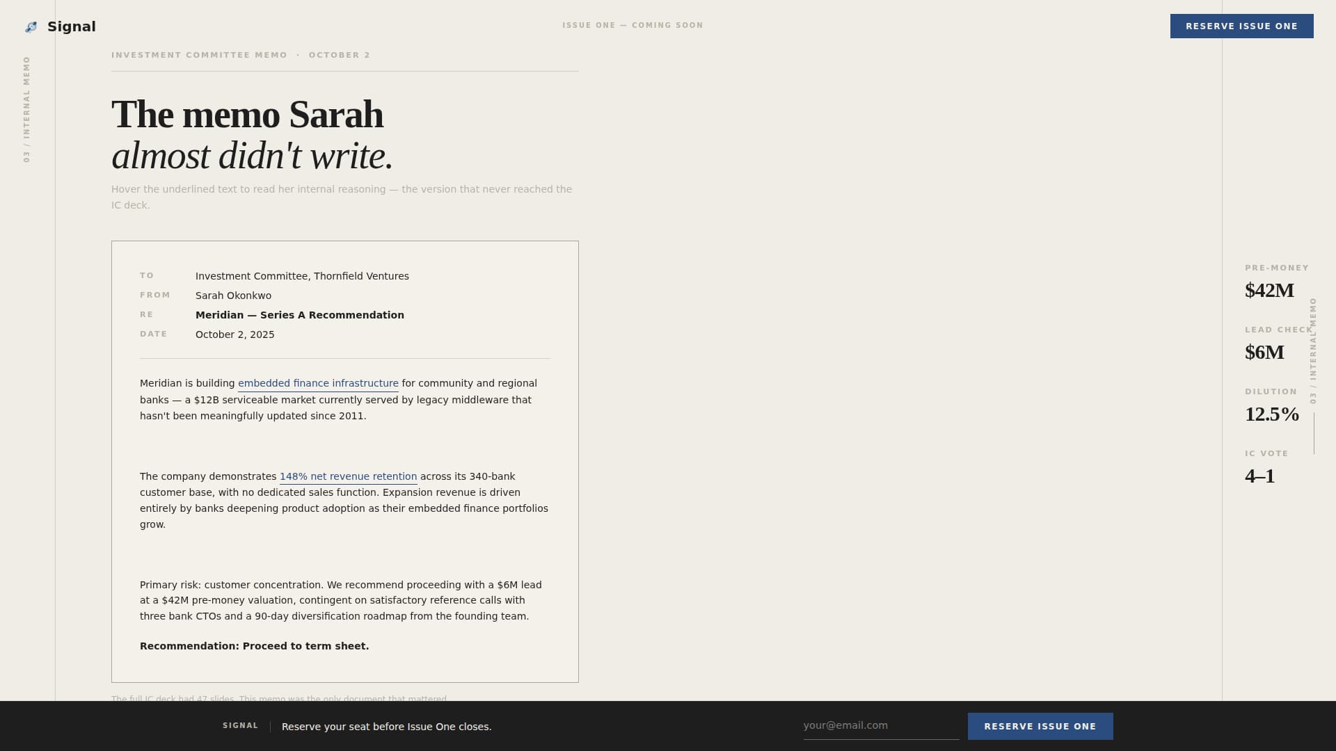 Venture Capital Newsletter Pre-Launch Website Template
