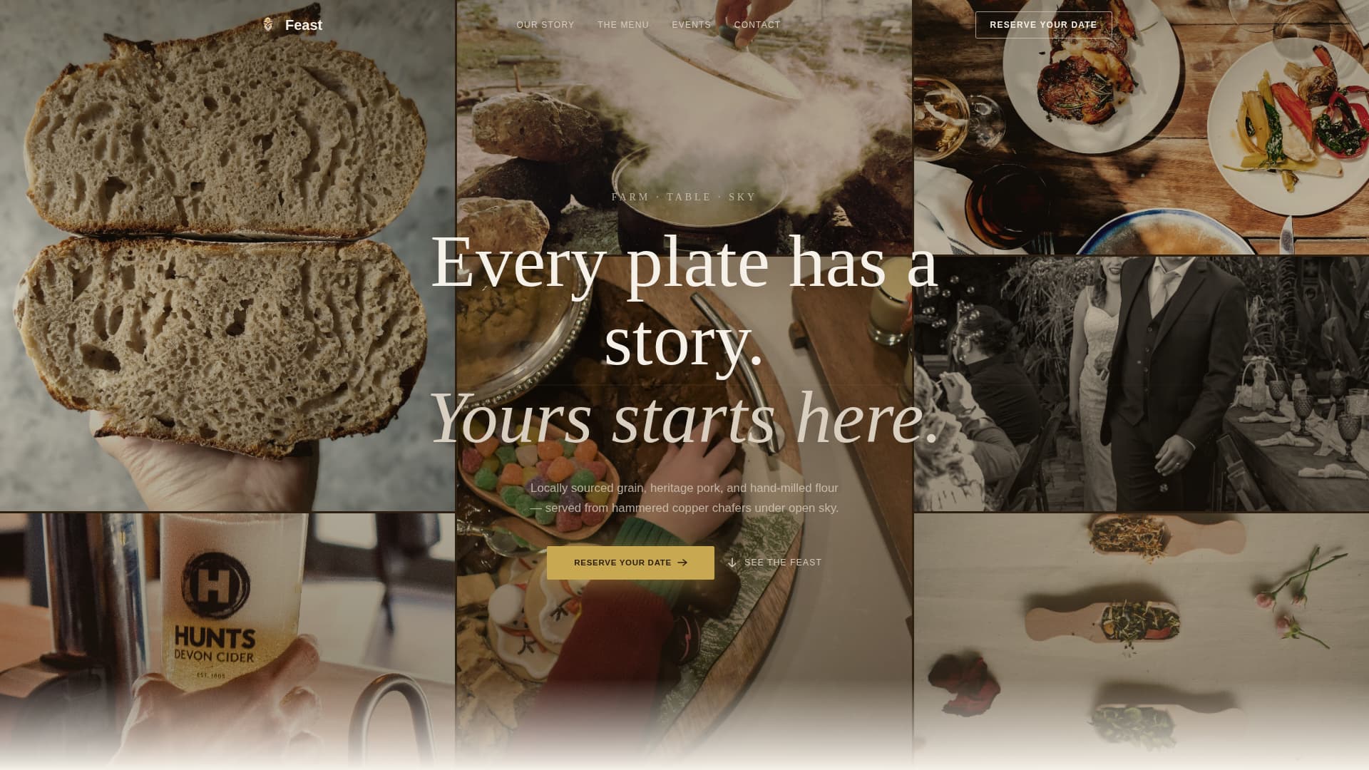 Catering & Event Food Booking Website Template