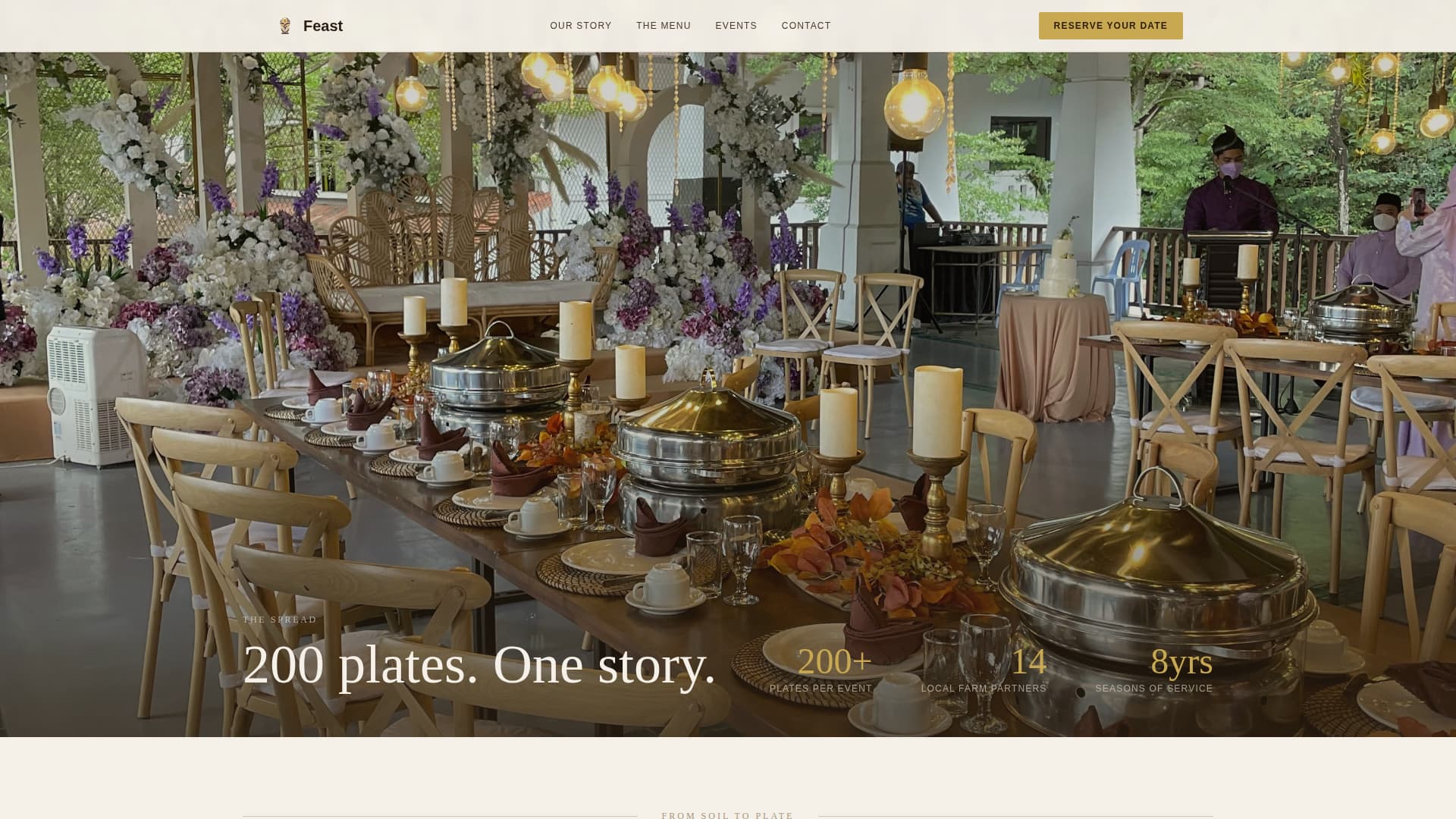 Catering & Event Food Booking Website Template