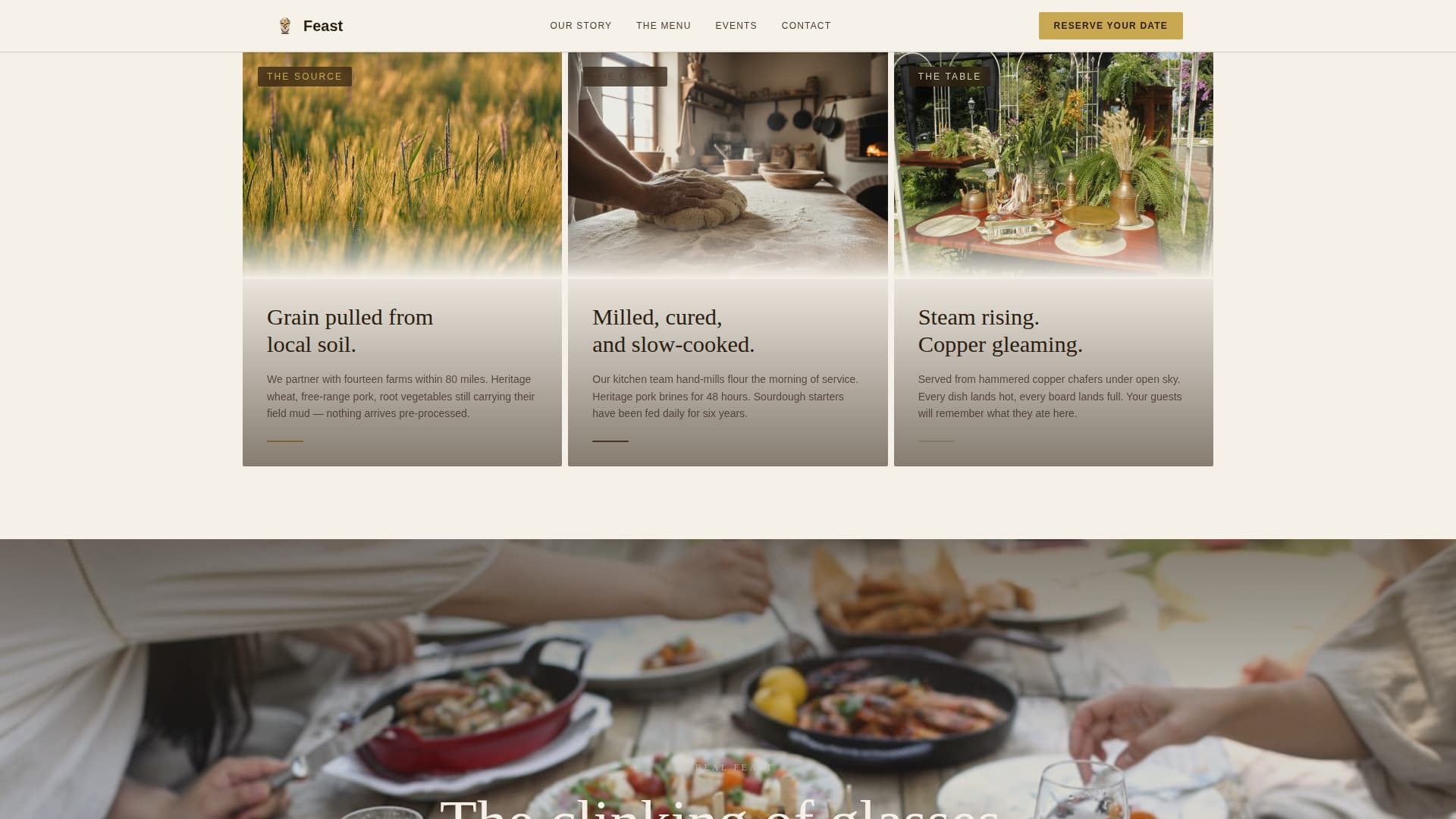 Catering & Event Food Booking Website Template