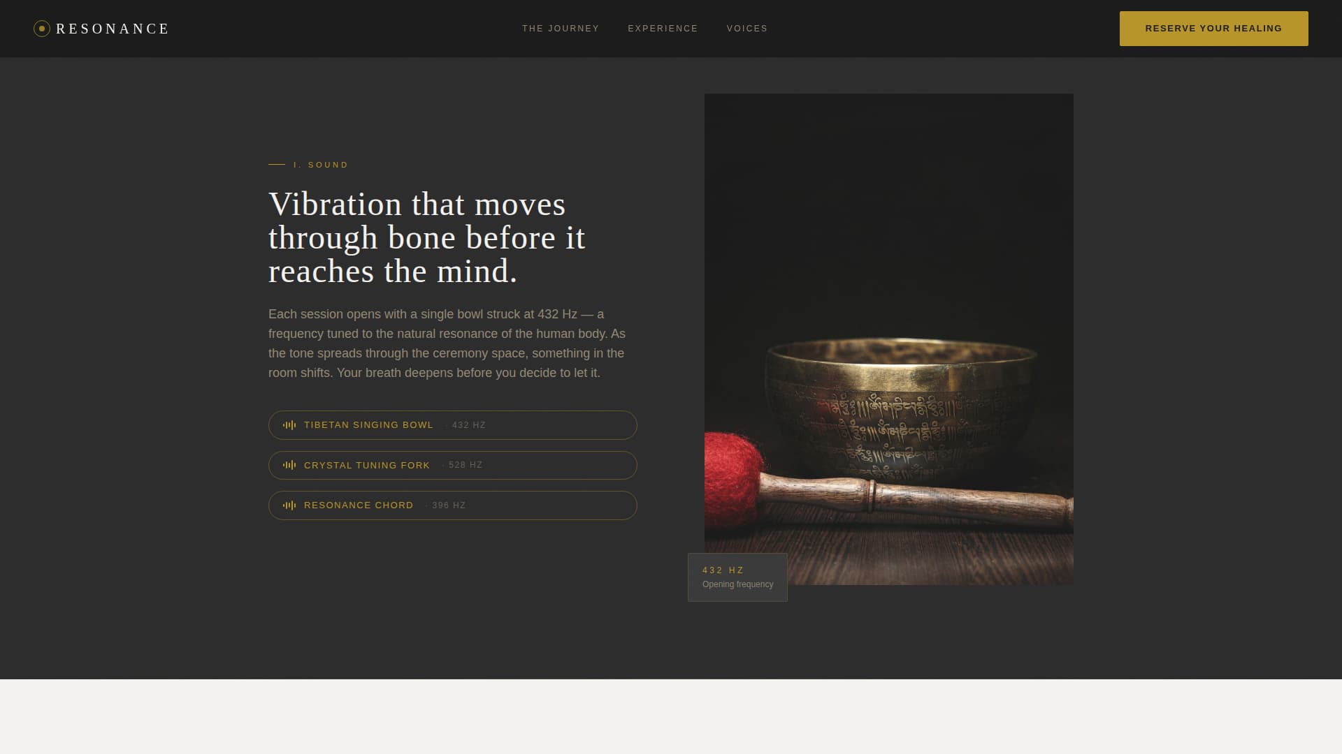 Wellness Modalities Booking Website Template