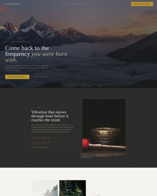Wellness Modalities Booking Website Template
