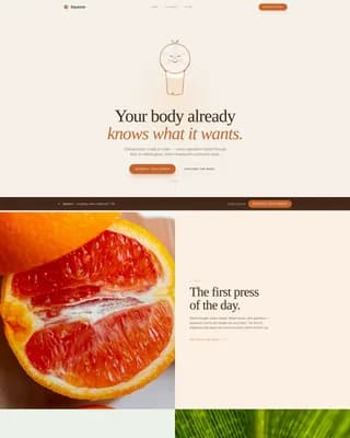 Tea, Juice & Beverage Bar Booking Website Template