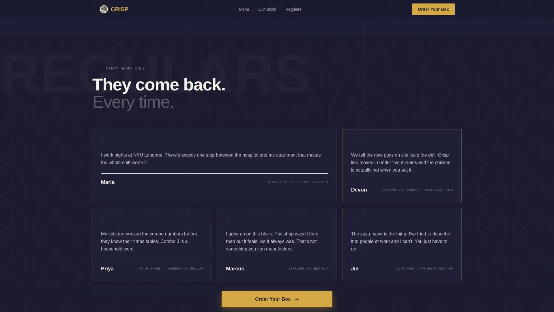 Quick Service & Takeaway Professional Website Template