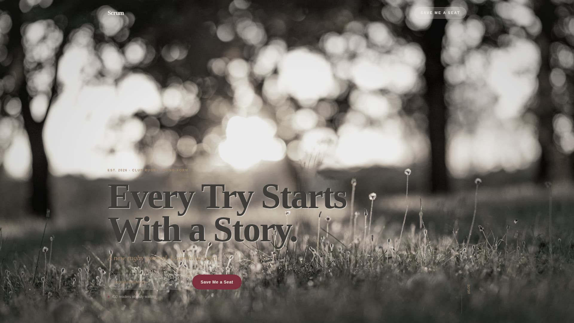 Sports Blog Pre-Launch Website Template