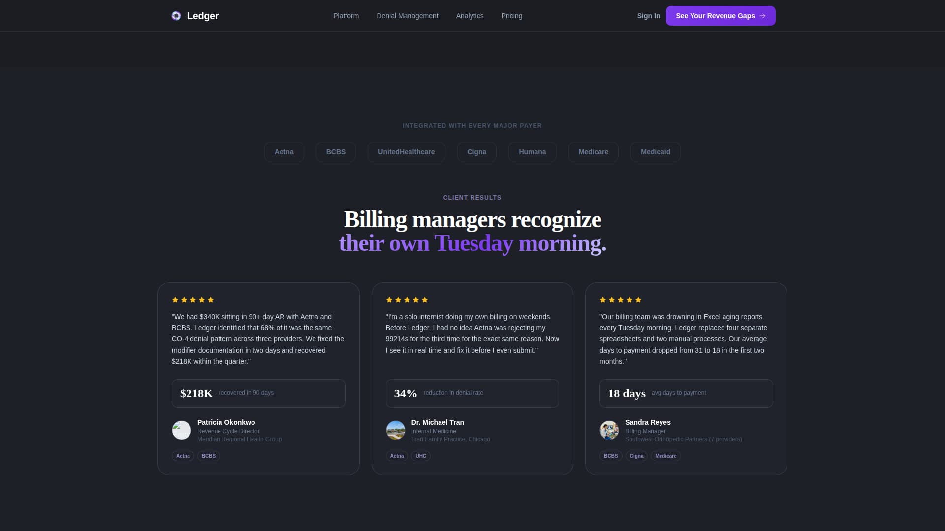 Medical Billing Vertical SaaS Professional Website Template