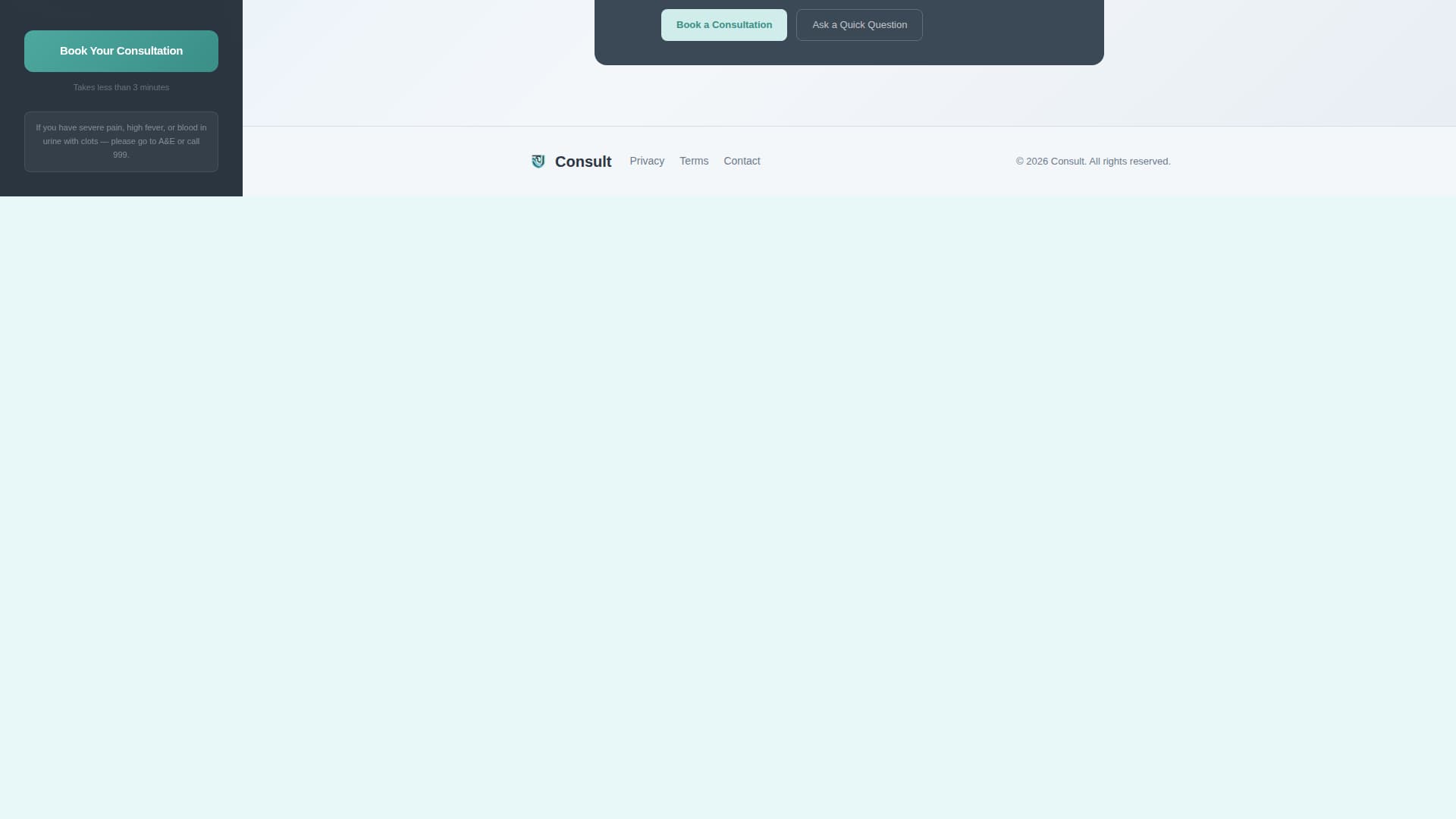 Urologist Booking Website Template