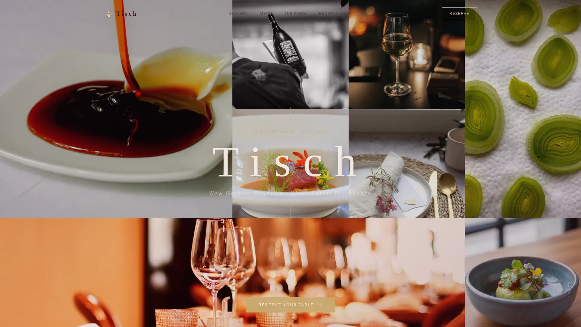Tisch — Luxe German Dining Landing Page Template