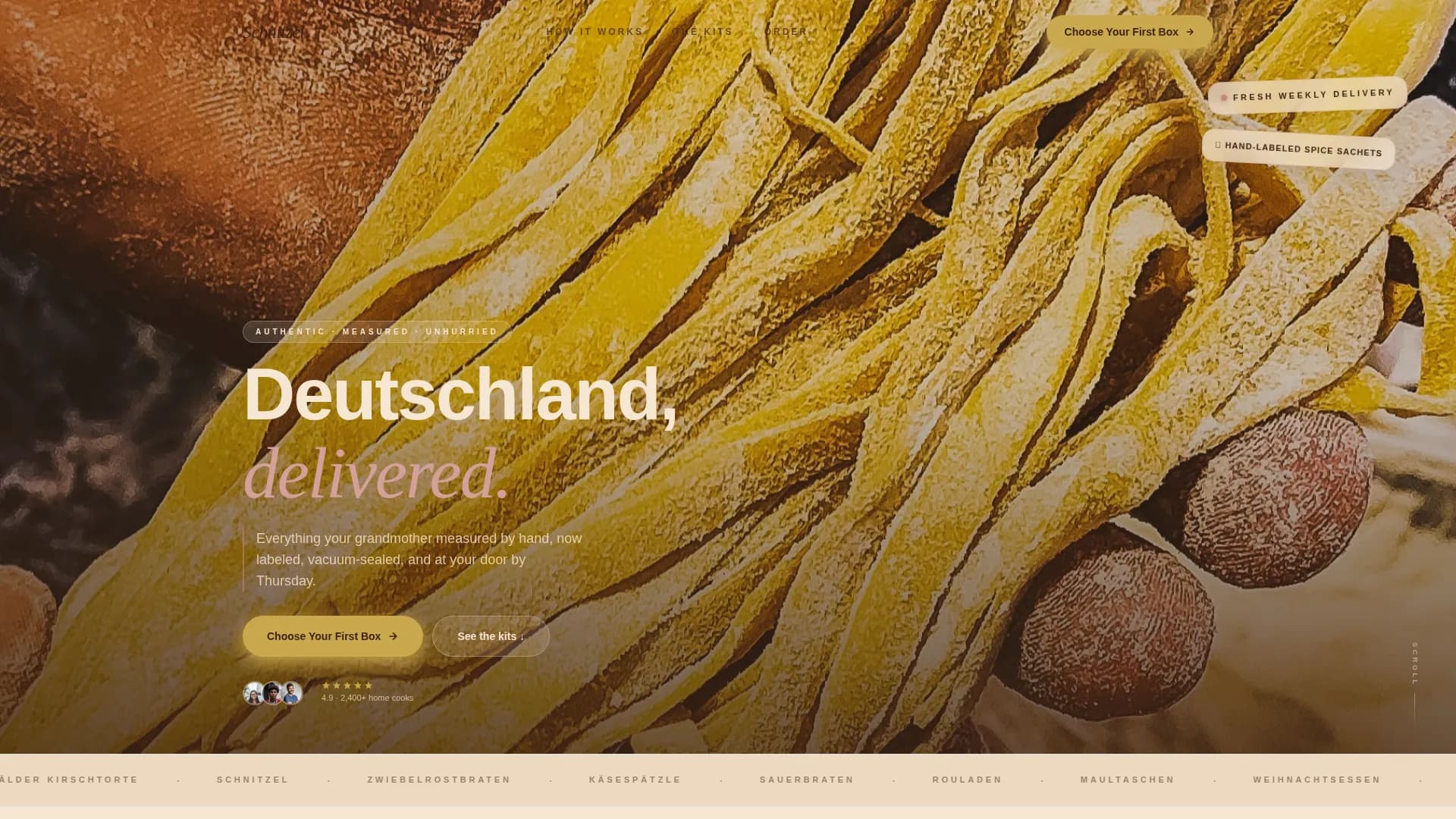 Schnitzel — Premium German Kit Landing Page Template