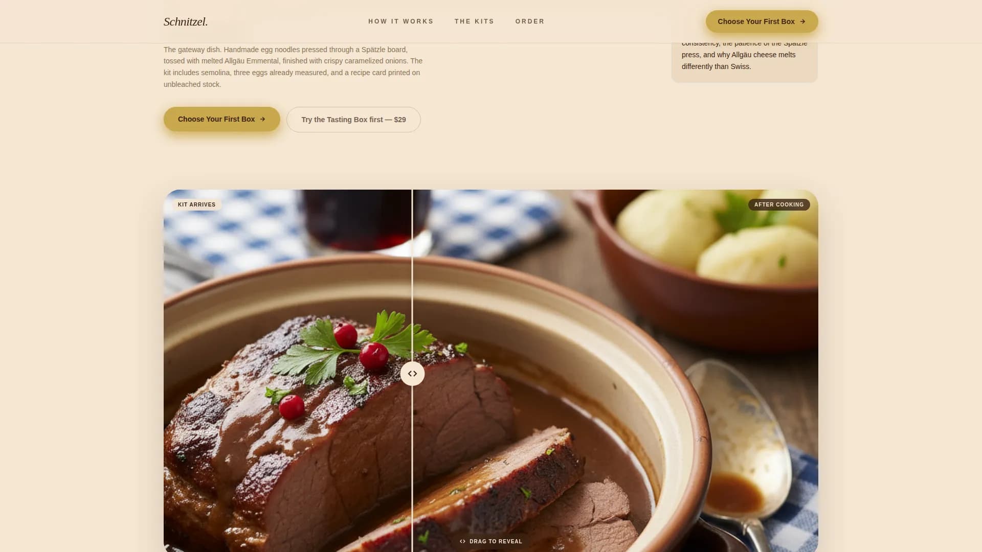 Schnitzel — Premium German Kit Landing Page Template