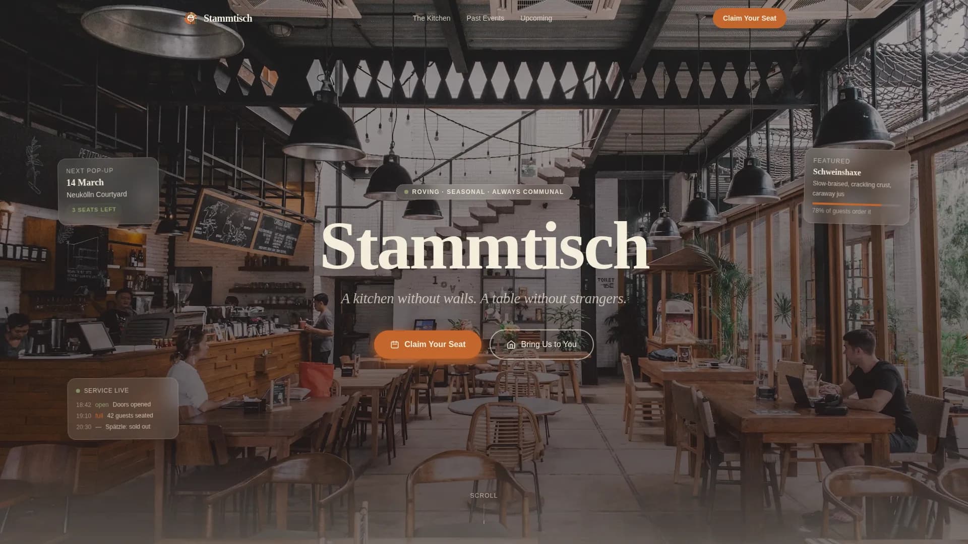 Stammtisch — Rustic German Restaurant Landing Page Template