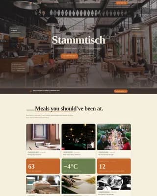 Stammtisch — Rustic German Restaurant Landing Page Template
