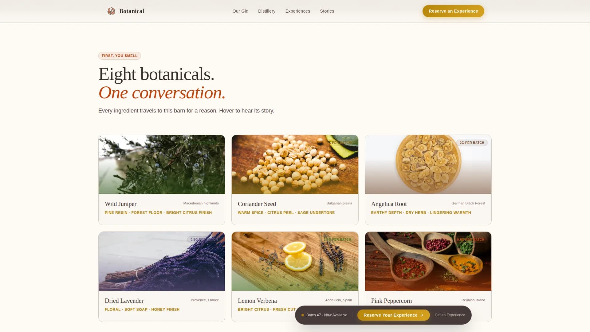 Distillery & Spirits Booking Website Template