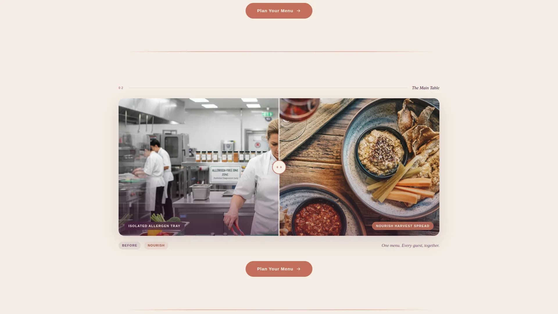 Nourish — Gluten-Free Catering Landing Page Template