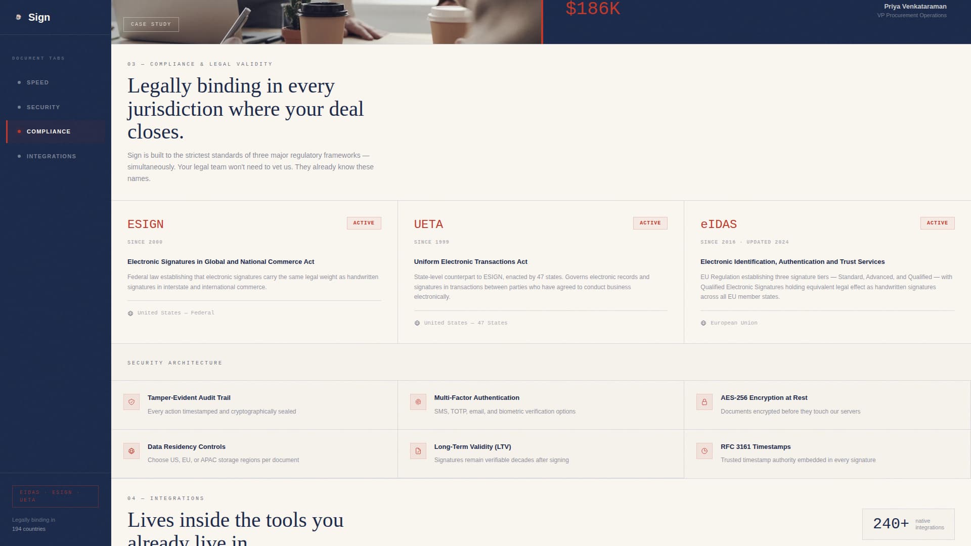 Sign - Trusted Esignature Landing Page Template