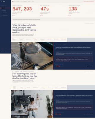 Sign - Trusted Esignature Landing Page Template