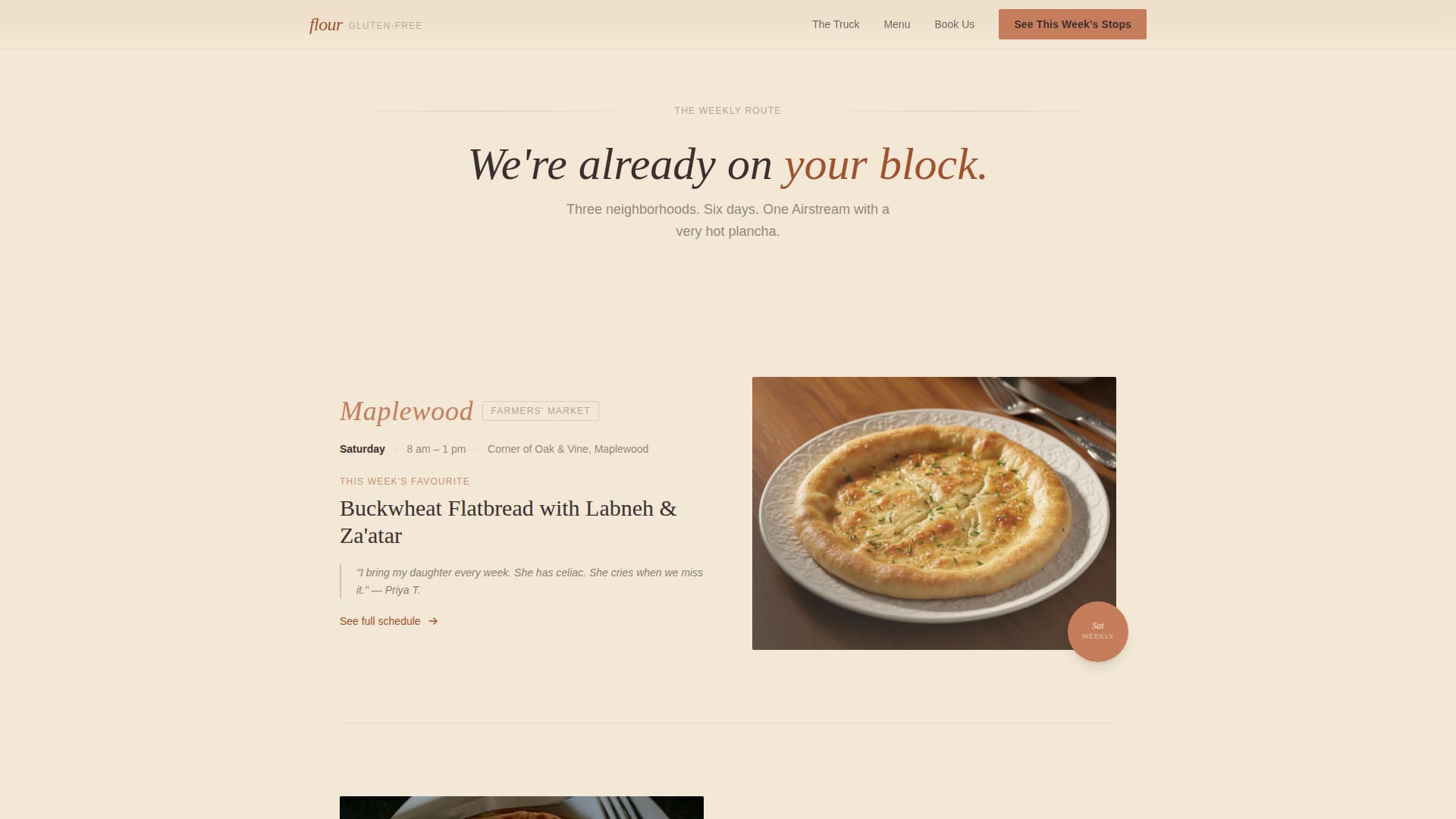 Flour - Artisan Glutenfree Landing Page Template