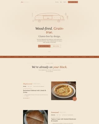 Flour - Artisan Glutenfree Landing Page Template