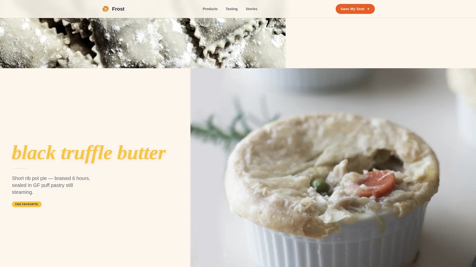 Frost — Gluten-Free Frozen Landing Page Template