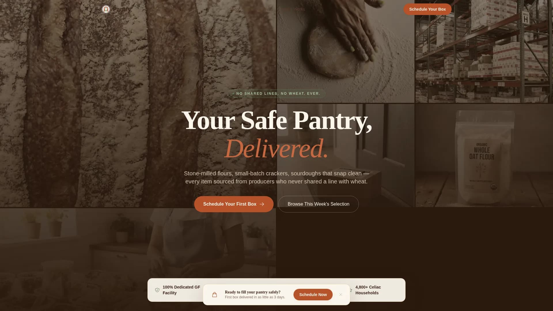 Pantry — Gluten-Free Grocery Landing Page Template