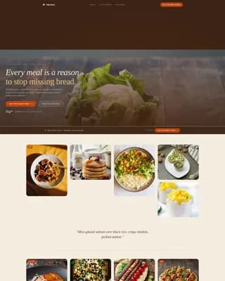 Harvest — Gluten-Free Meals Landing Page Template