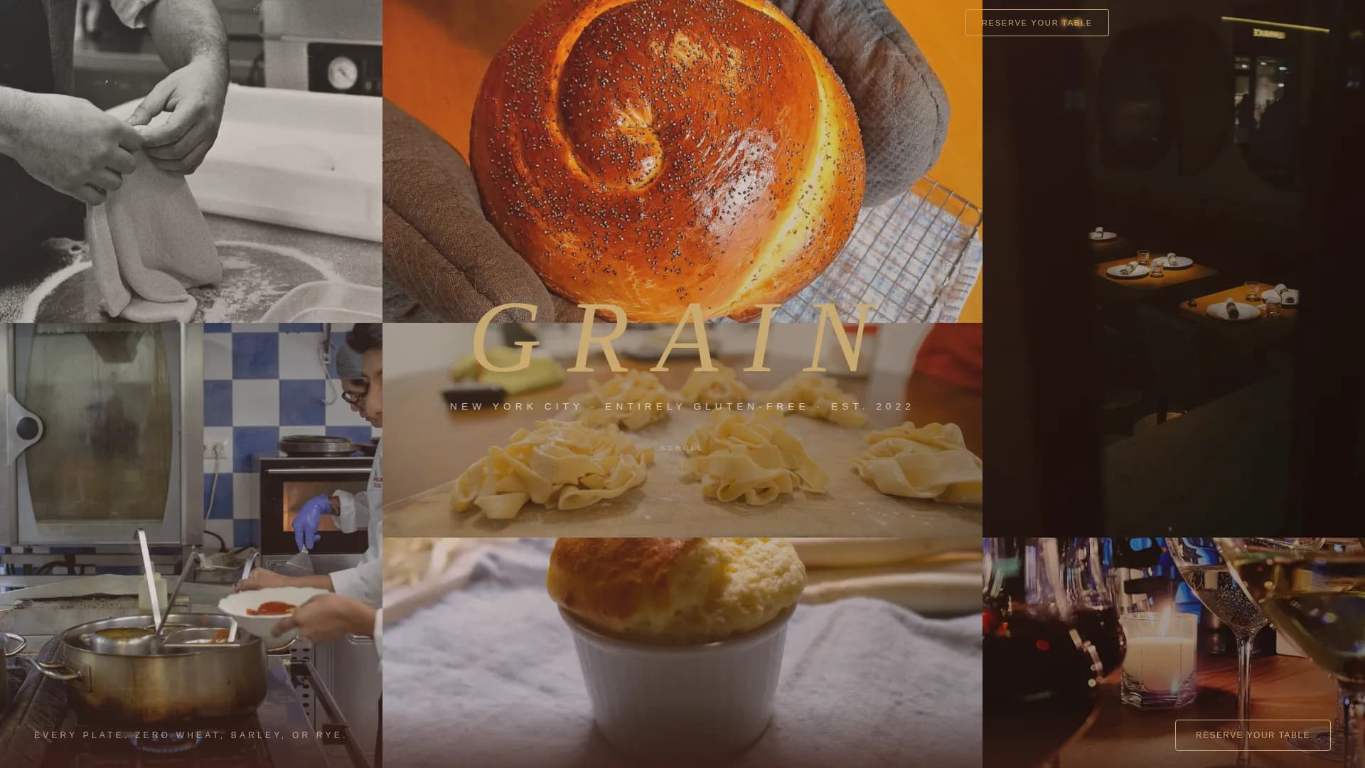 Starch — Elevated Specialty Dining Landing Page Template