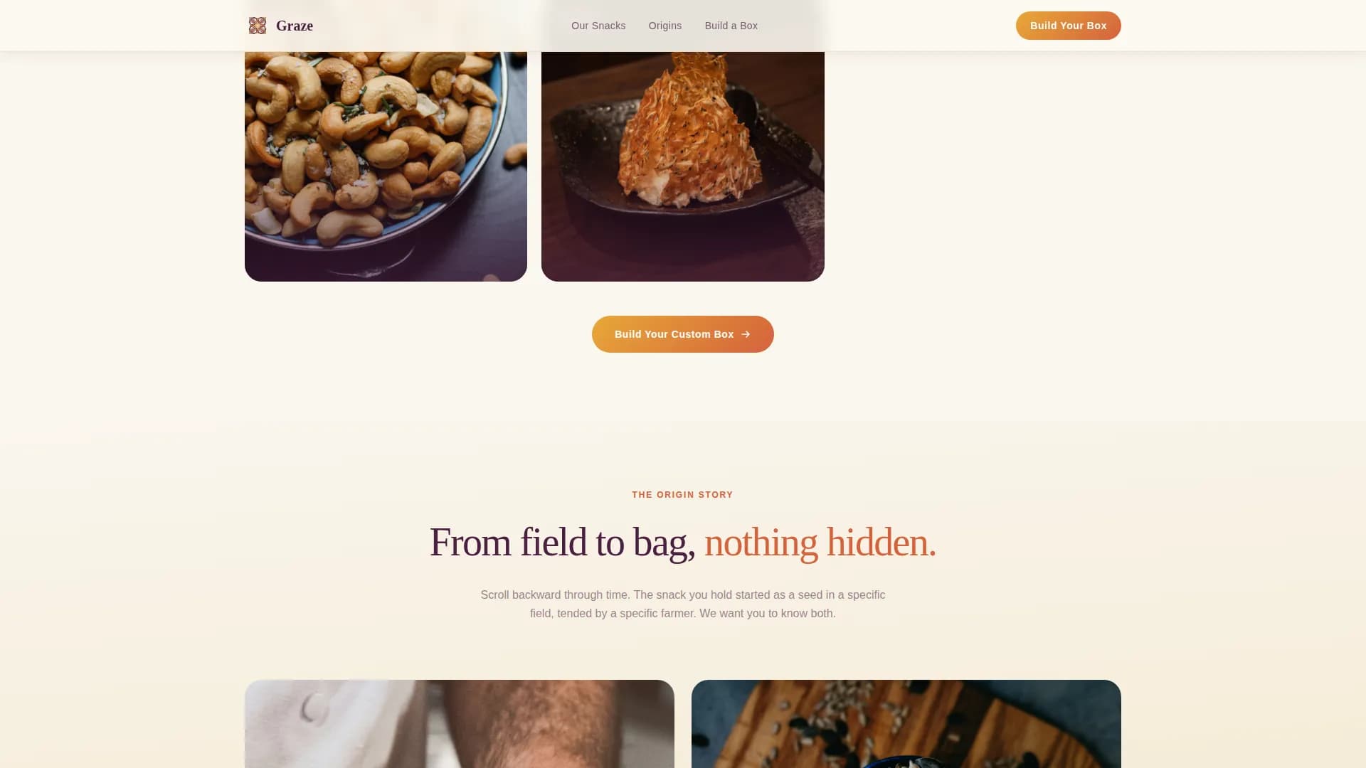 Graze — Ancient Grain Snacks Landing Page Template