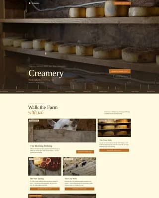 Dairy & Cheese Booking Website Template