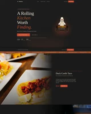 Food Truck & Mobile Kitchen Booking Website Template