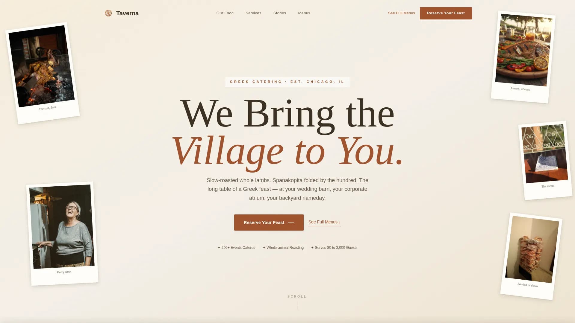 Aegis — Upscale Greek Catering Landing Page Template