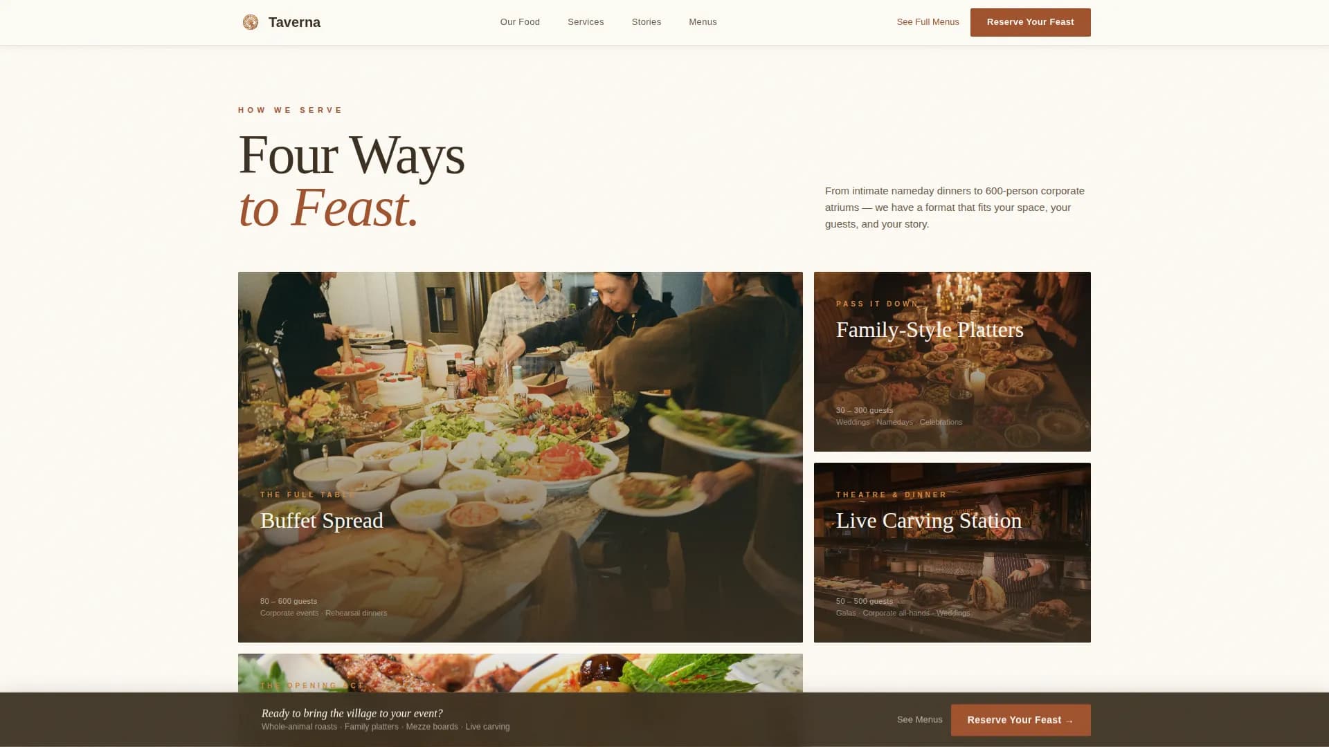 Aegis — Upscale Greek Catering Landing Page Template