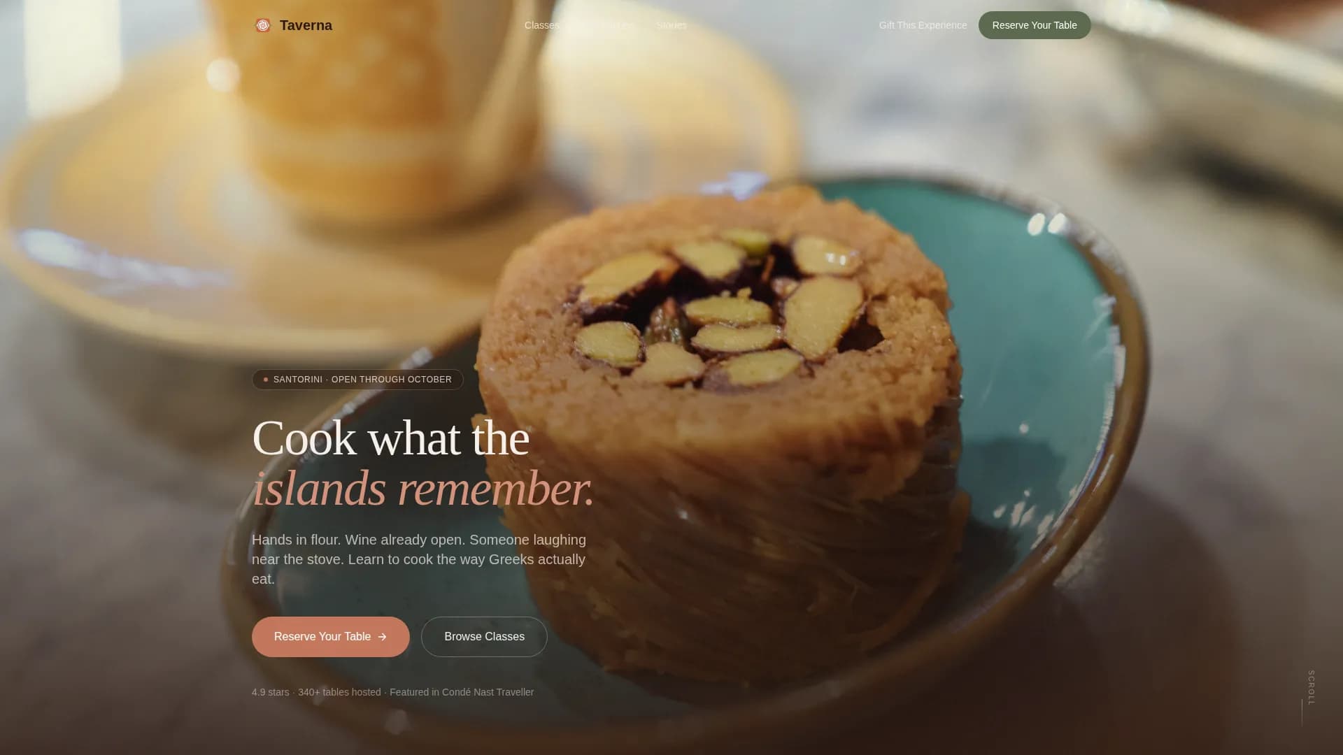 Platea — Premium Mediterranean Culinary School Landing Page Template