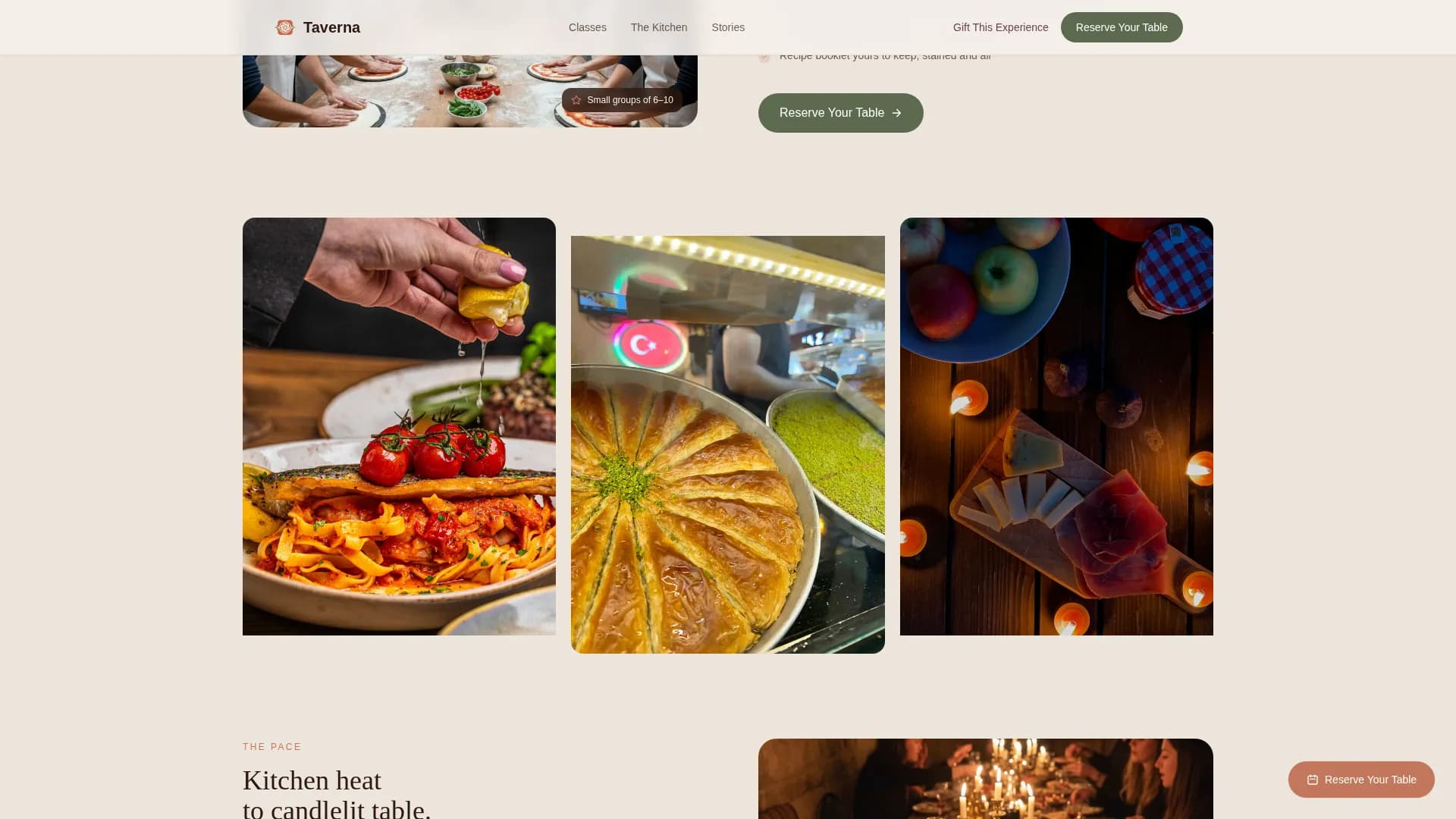 Platea — Premium Mediterranean Culinary School Landing Page Template