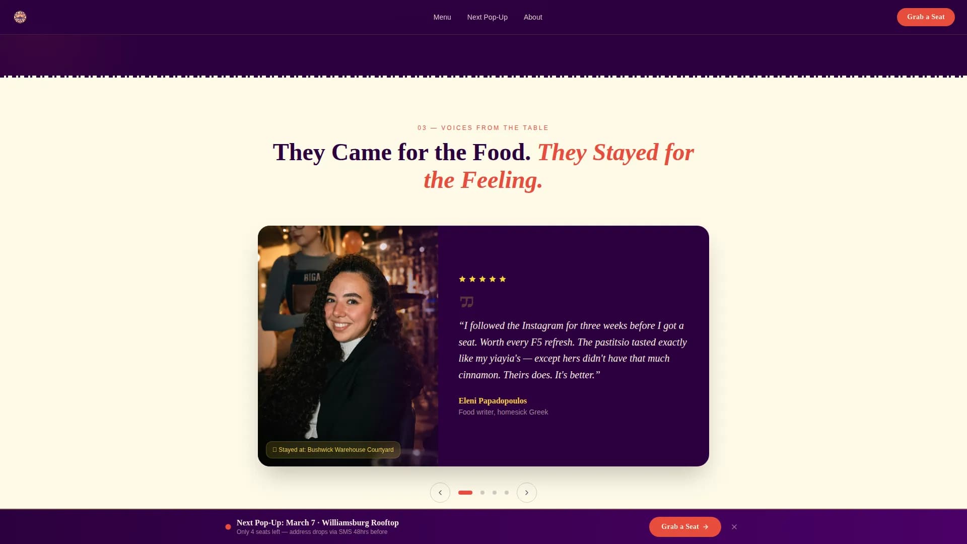 Greek Dining Booking Website Template