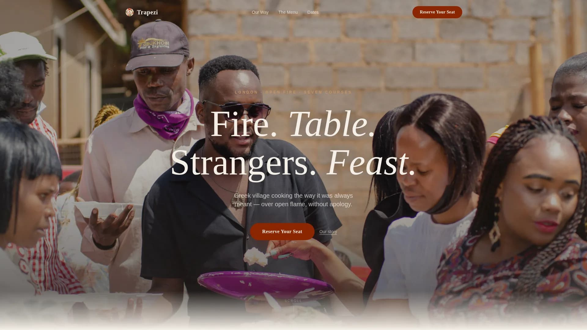 Greek Dining Specialist Booking Website Template