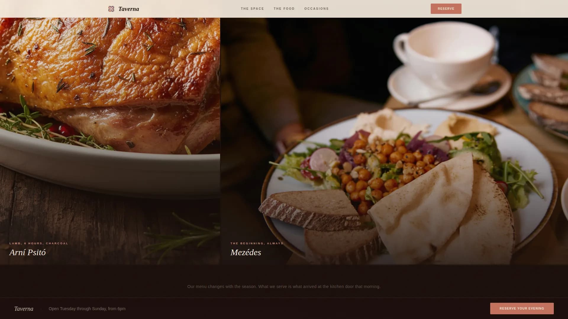 European Specialty Dining Specialist Professional Website Template