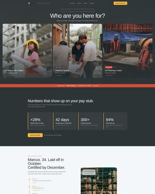 Certify - Dynamic Constructiontraining Landing Page Template