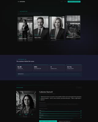 High-Net-Worth Financial Advisor Team Profile Website Template