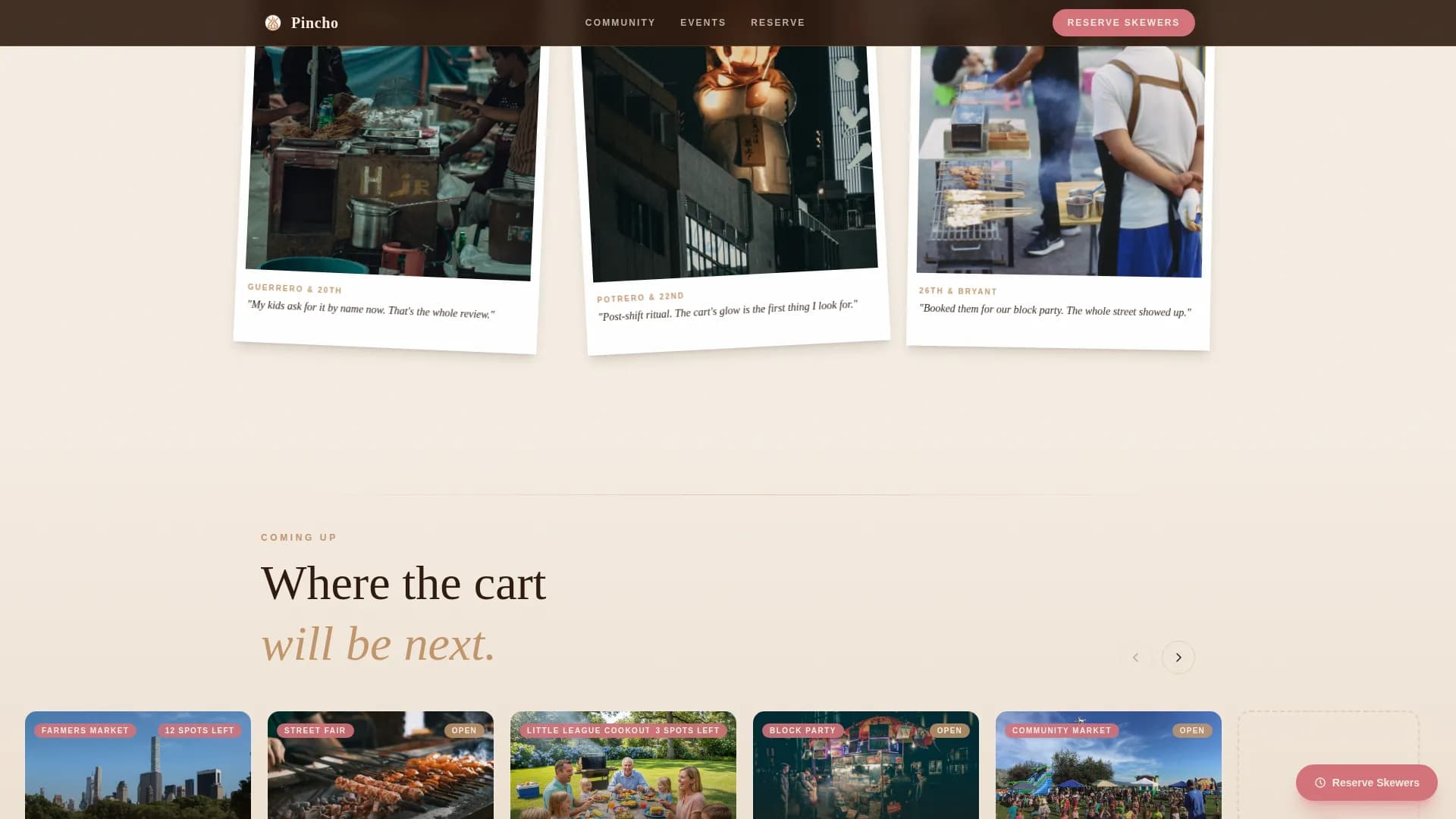 Street Food & Market Stall Specialist Professional Website Template